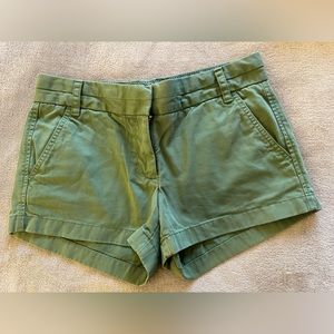 Green J. Crew Chino Shorts